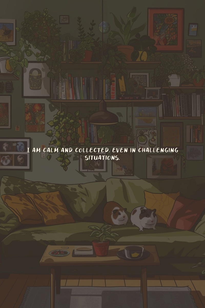 I am calm and collected, even in challenging situations.