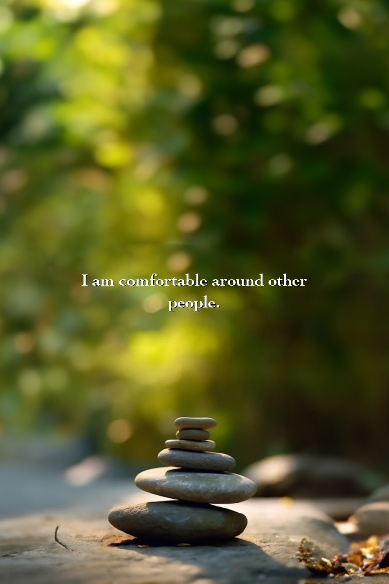 I am comfortable around other people.