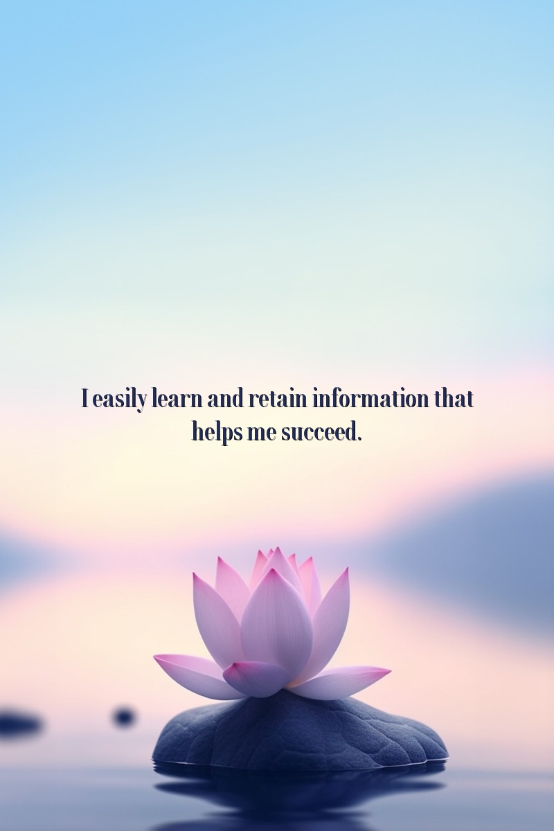 I easily learn and retain information that helps me succeed.