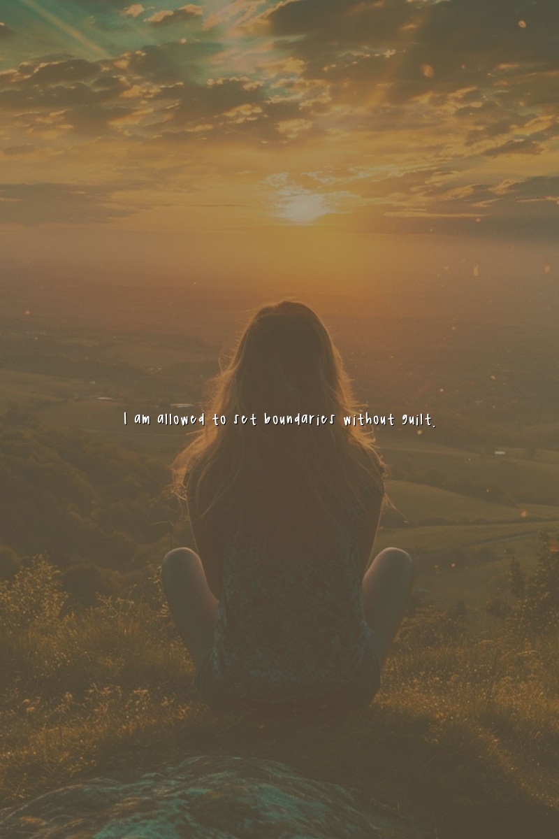 I am allowed to set boundaries without guilt.