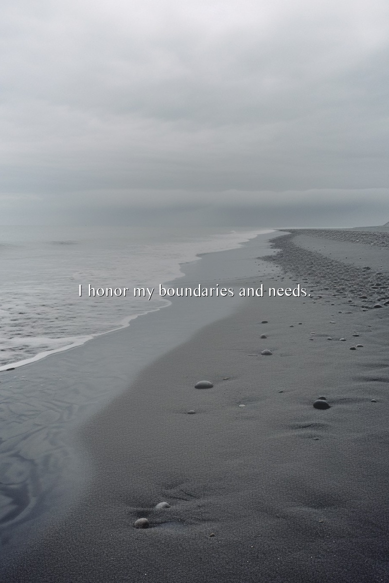 I honor my boundaries and needs.