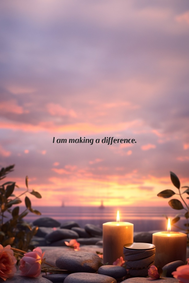 I am making a difference.