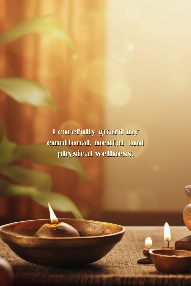 I carefully guard my emotional, mental, and physical wellness.