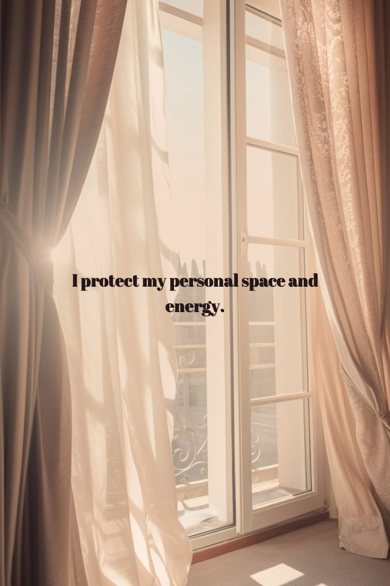 I protect my personal space and energy.