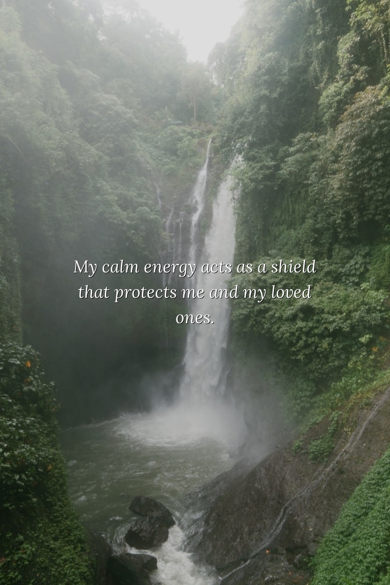 My calm energy acts as a shield that protects me and my loved ones.