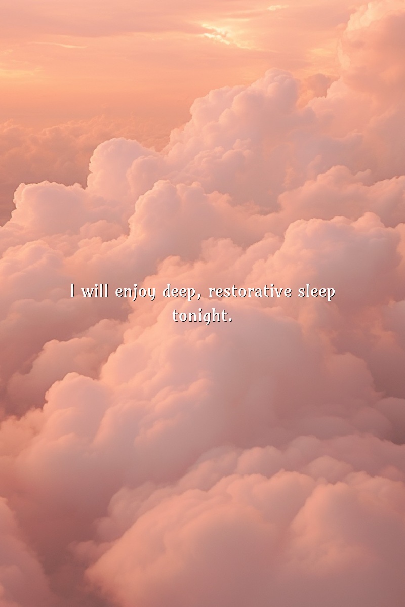 I will enjoy deep, restorative sleep tonight.