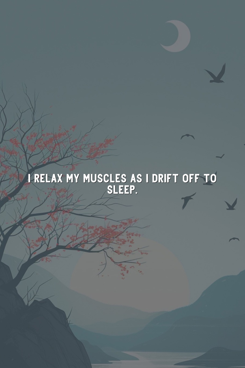 I relax my muscles as I drift off to sleep.