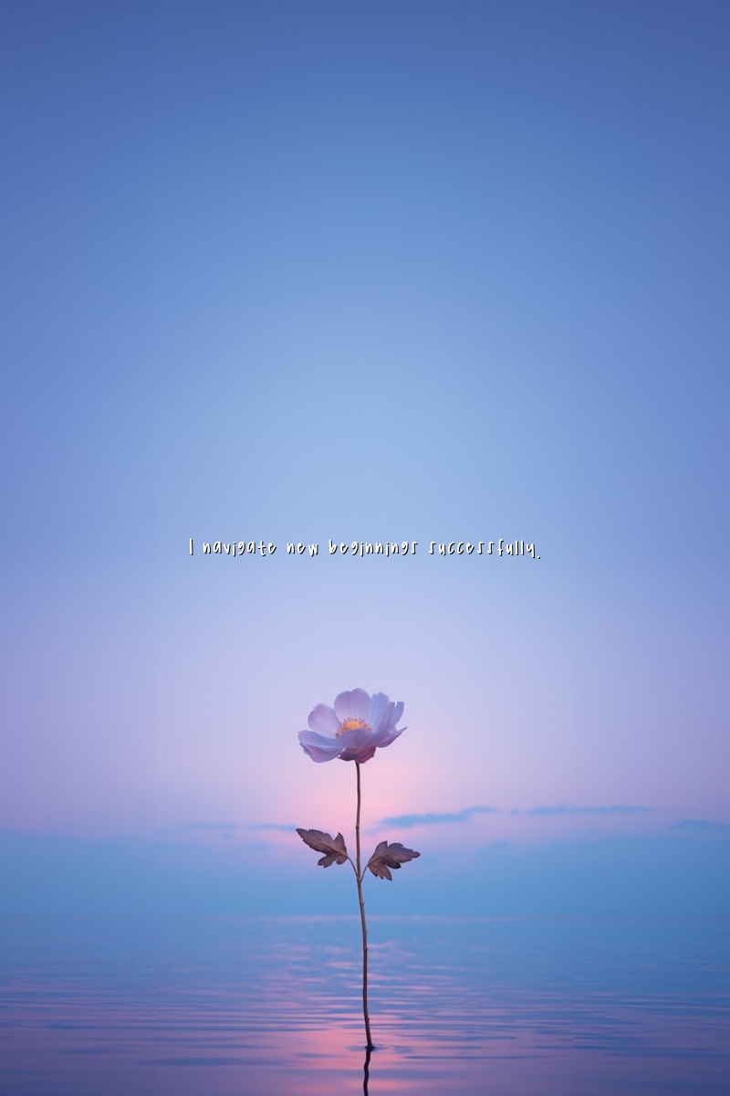 I navigate new beginnings successfully.