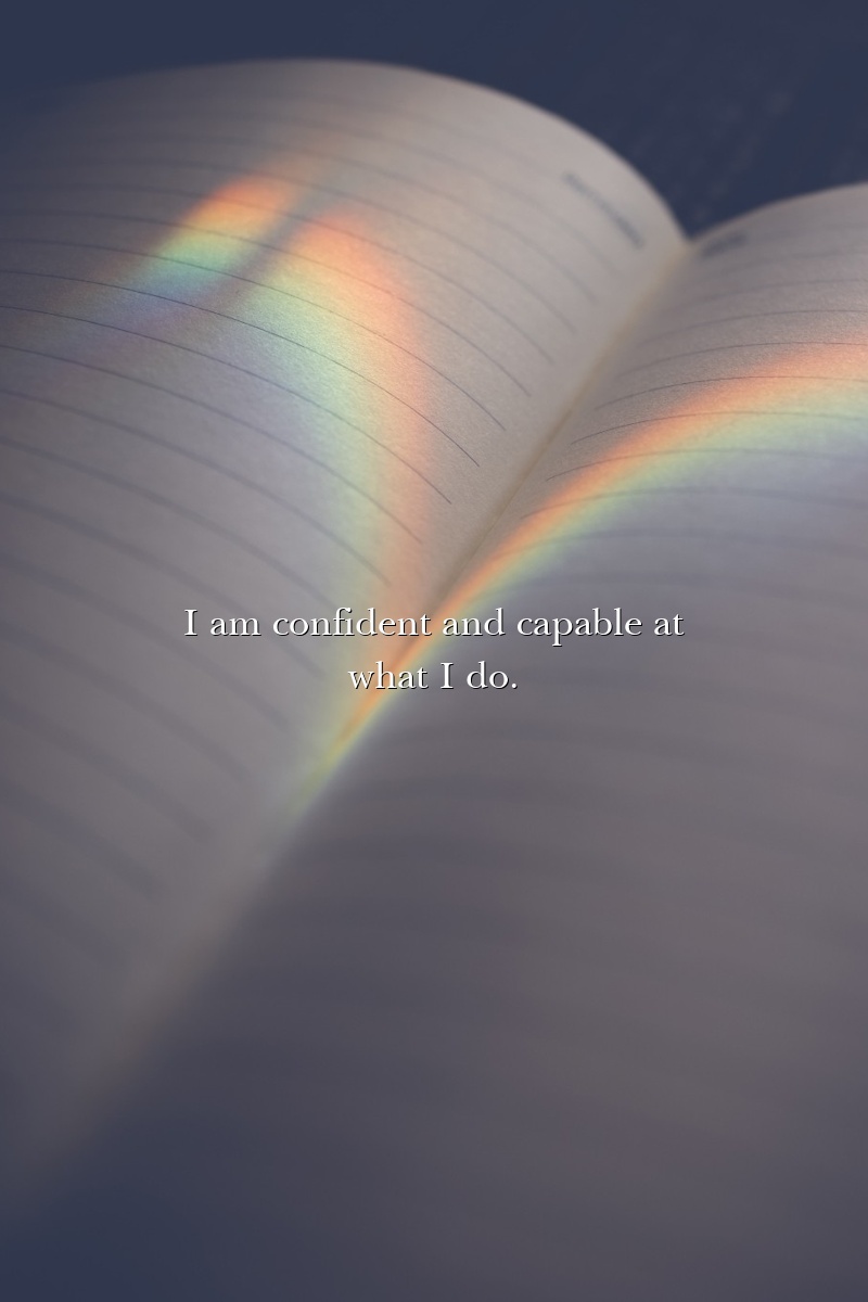 I am confident and capable at what I do.