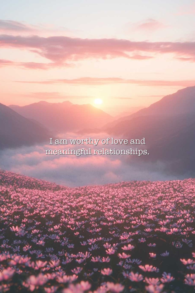 I am worthy of love and meaningful relationships.