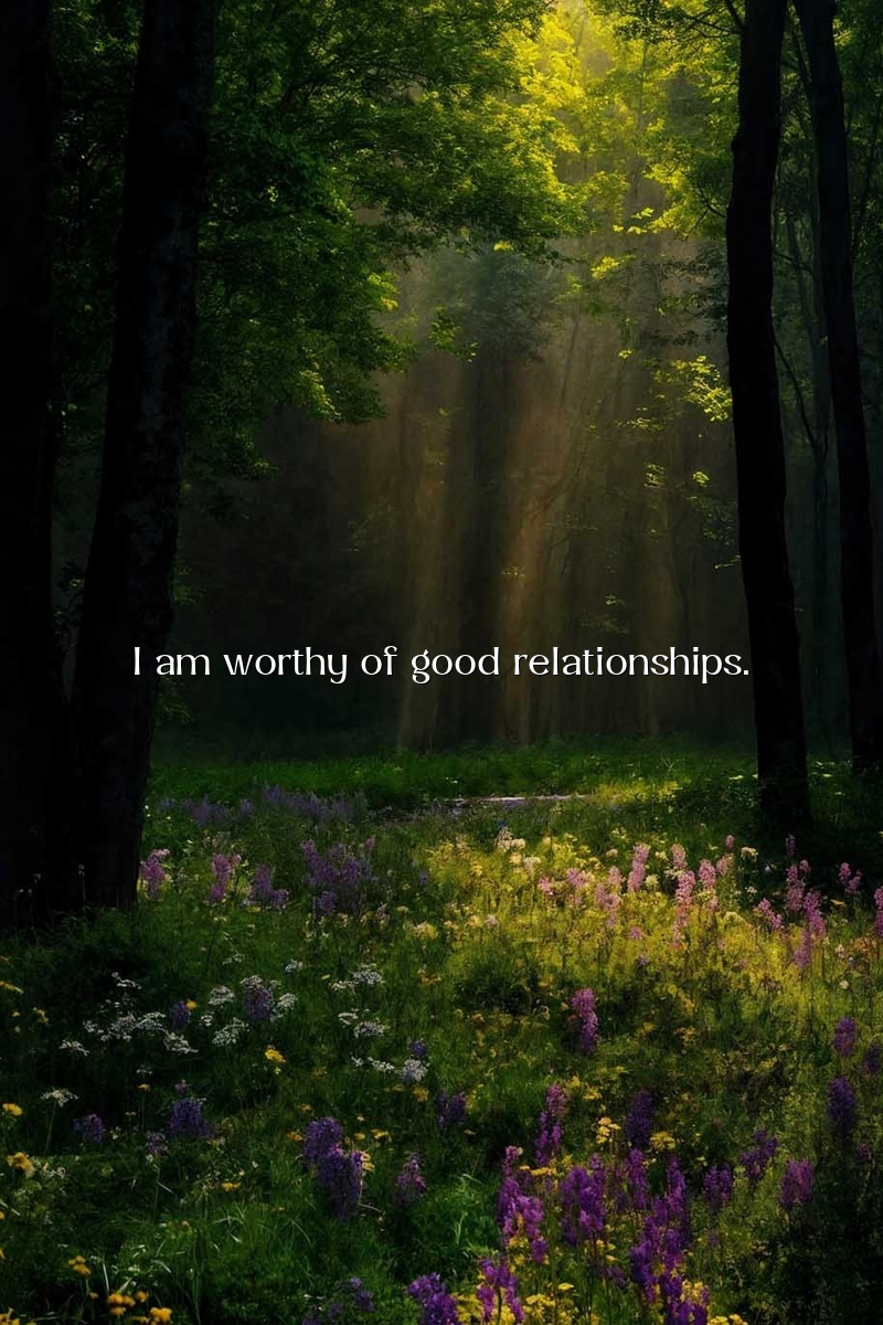 I am worthy of good relationships.