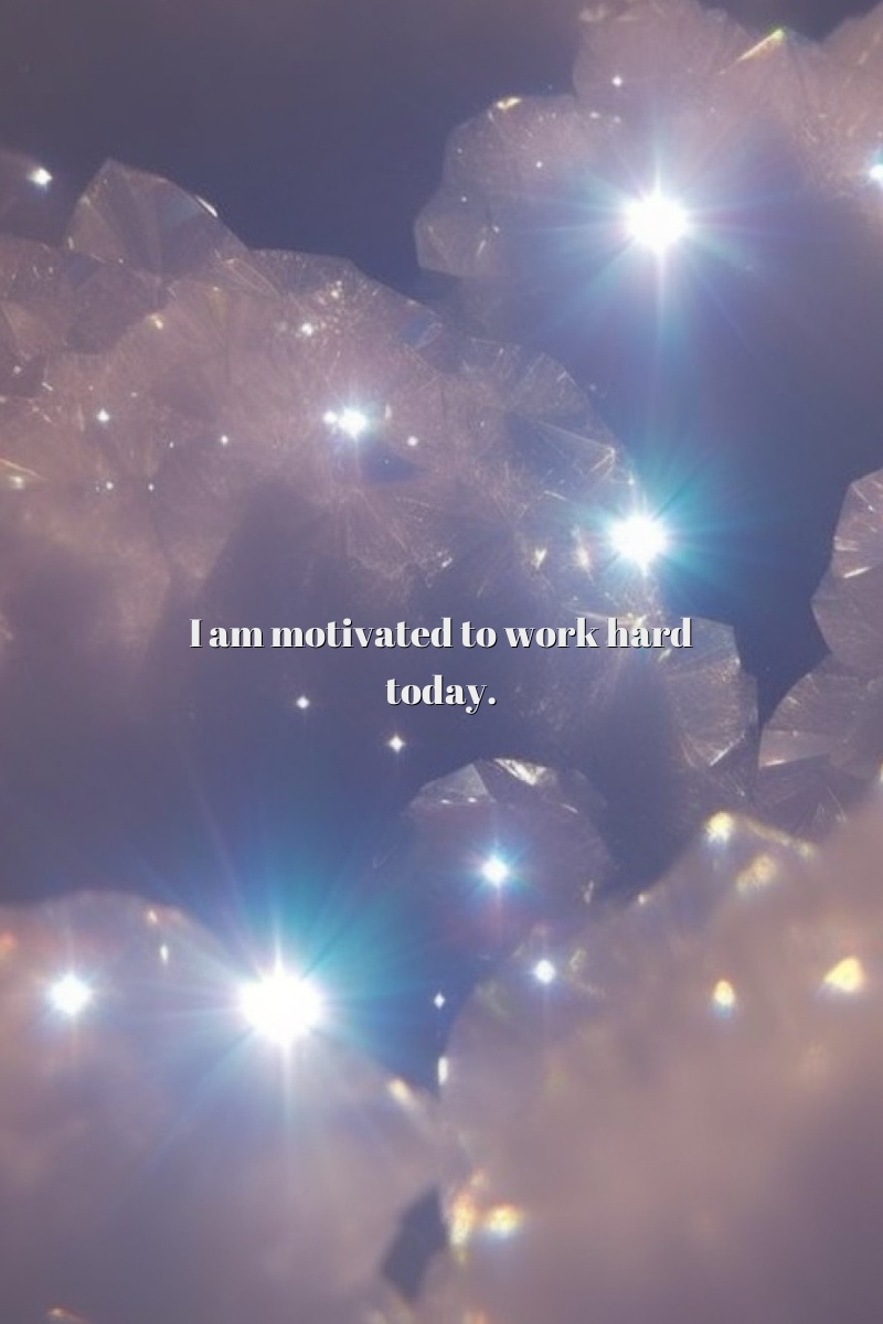 I am motivated to work hard today.