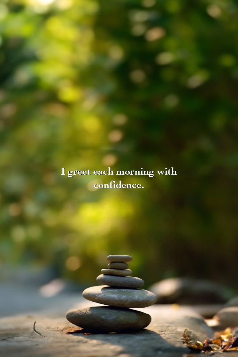 I greet each morning with confidence.