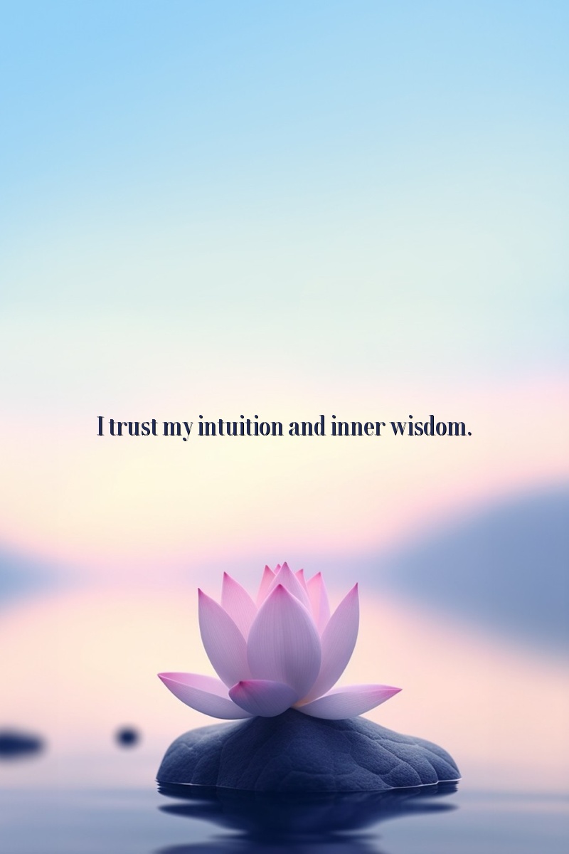 I trust my intuition and inner wisdom.