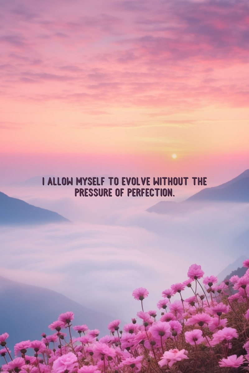 I allow myself to evolve without the pressure of perfection.