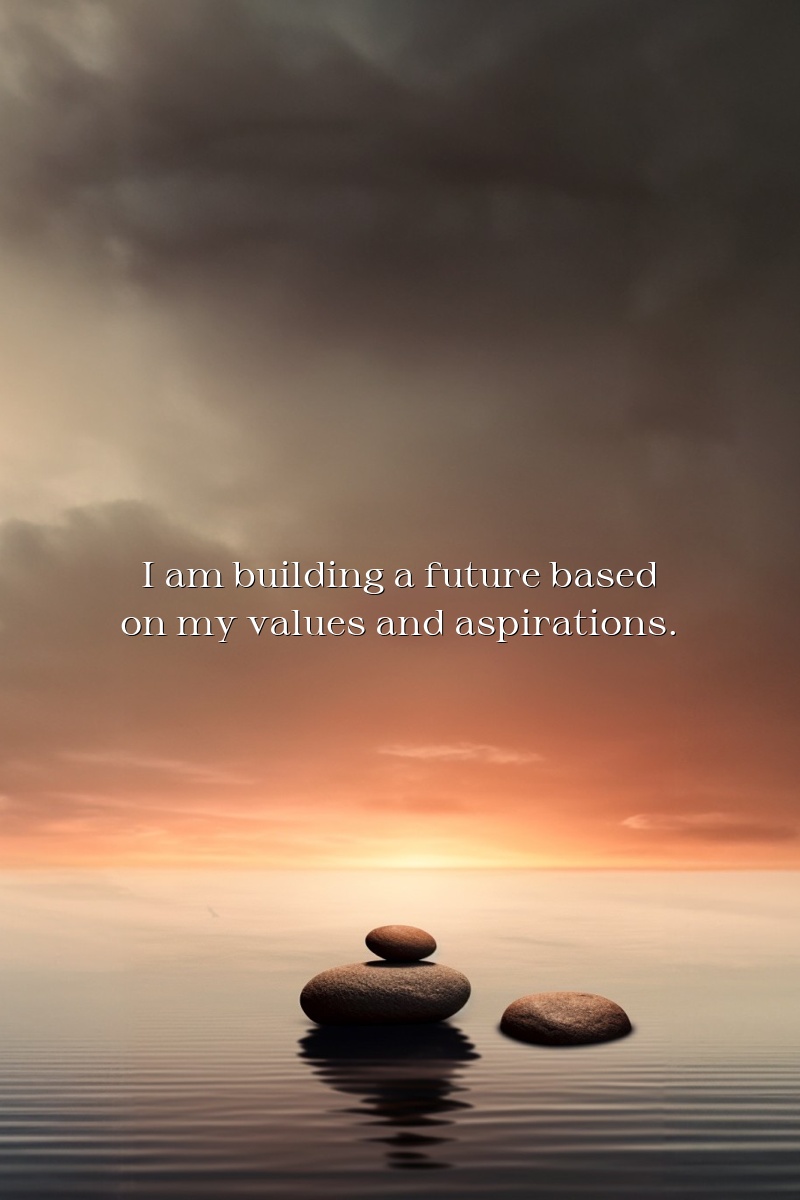 I am building a future based on my values and aspirations.