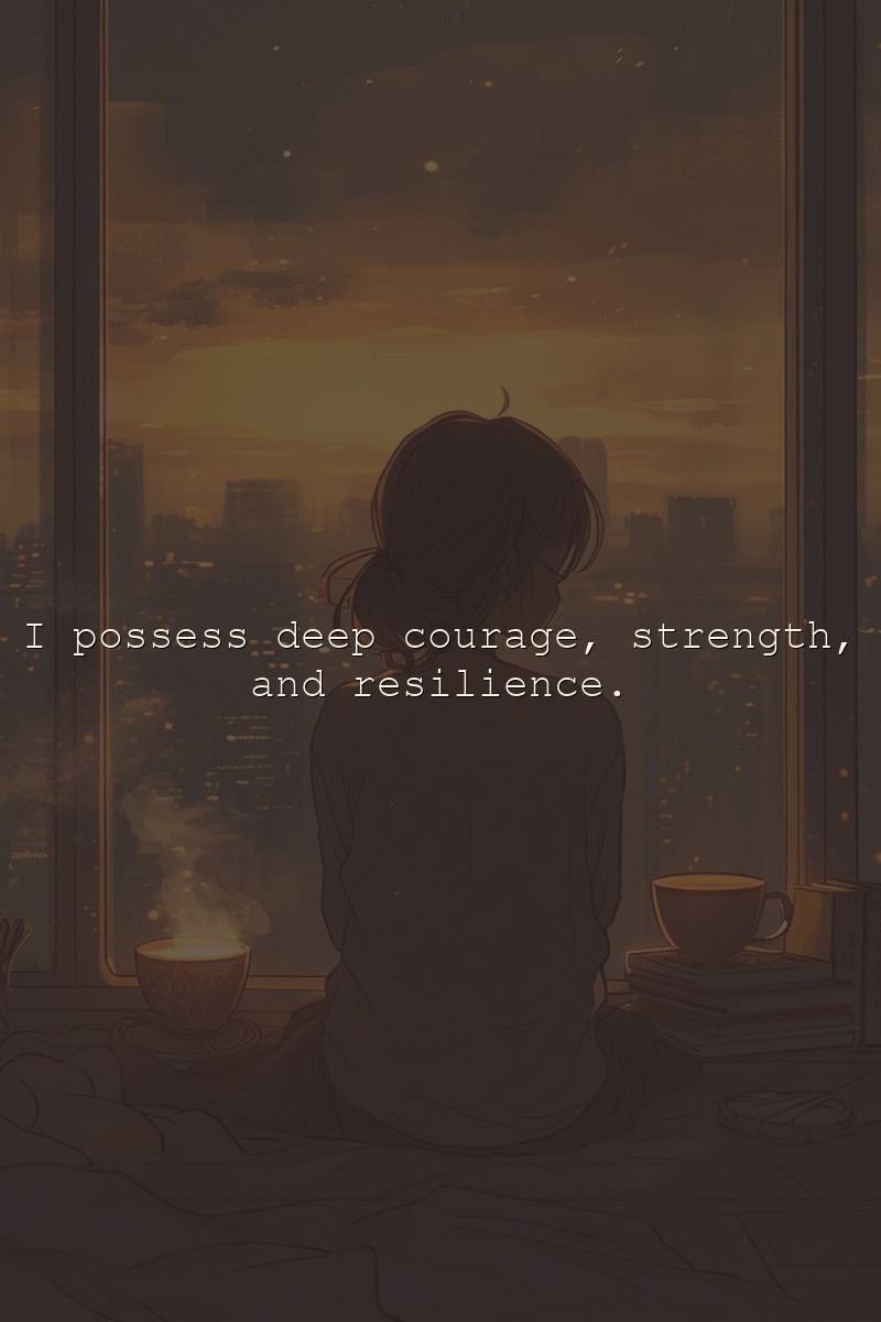 I possess deep courage, strength, and resilience.