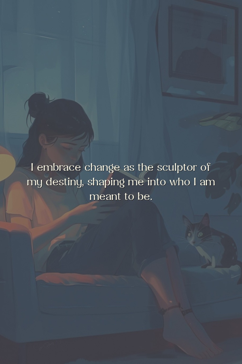I embrace change as the sculptor of my destiny, shaping me into who I am meant to be.