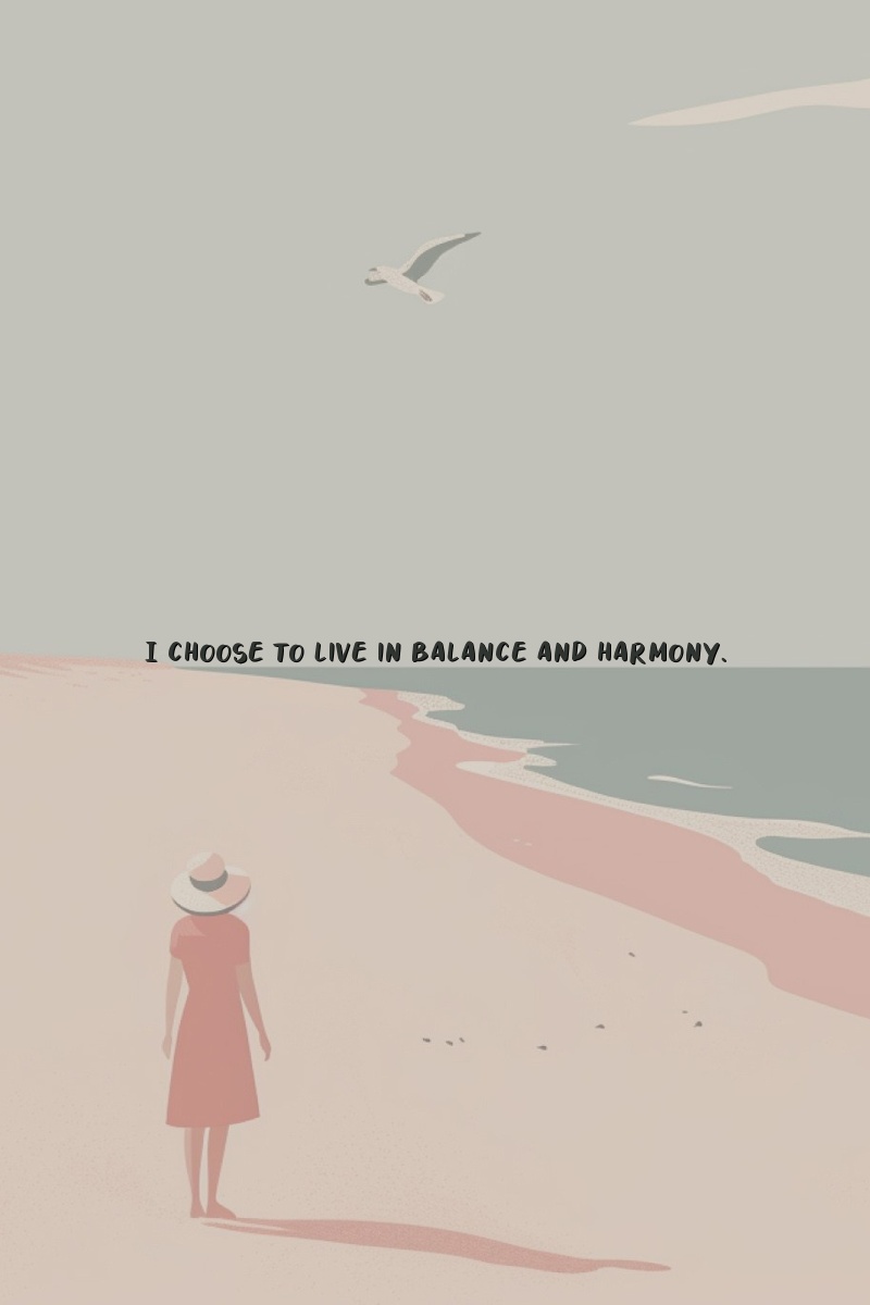 I choose to live in balance and harmony.