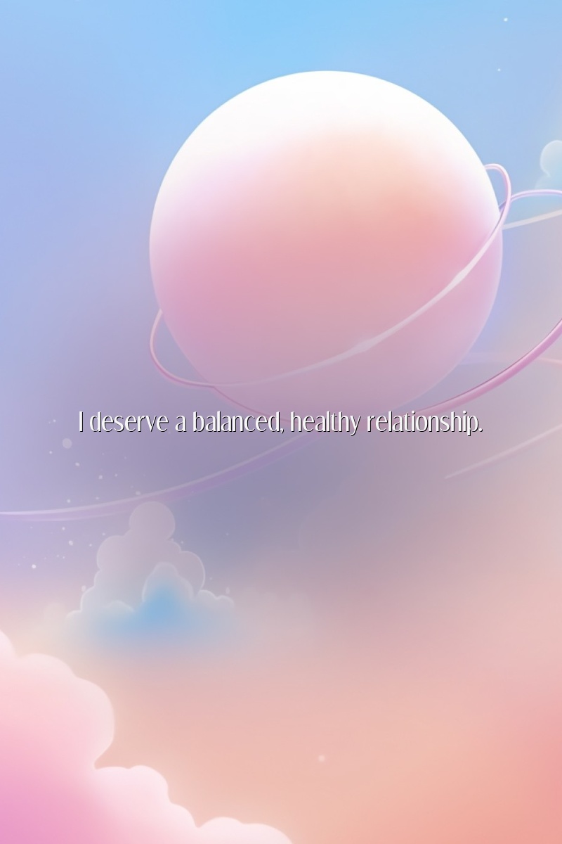 I deserve a balanced, healthy relationship.