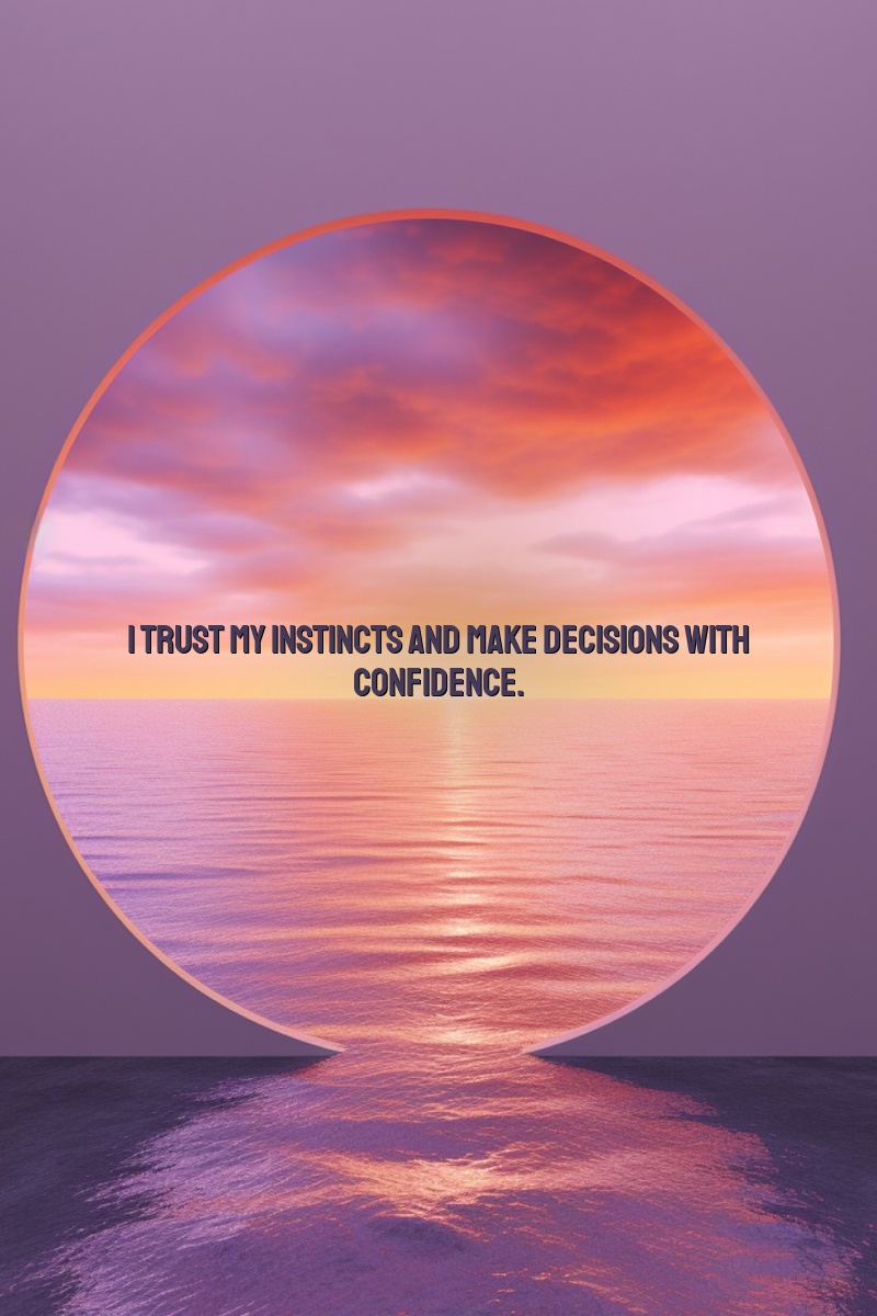 I trust my instincts and make decisions with confidence.