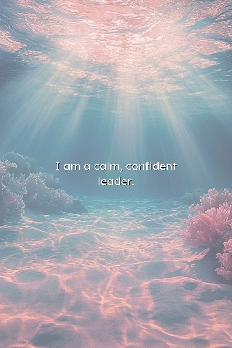 I am a calm, confident leader.
