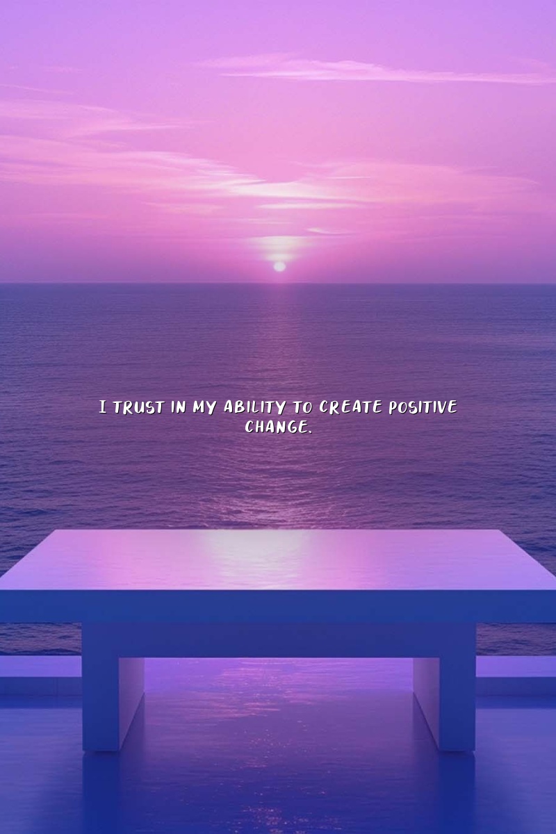 I trust in my ability to create positive change.