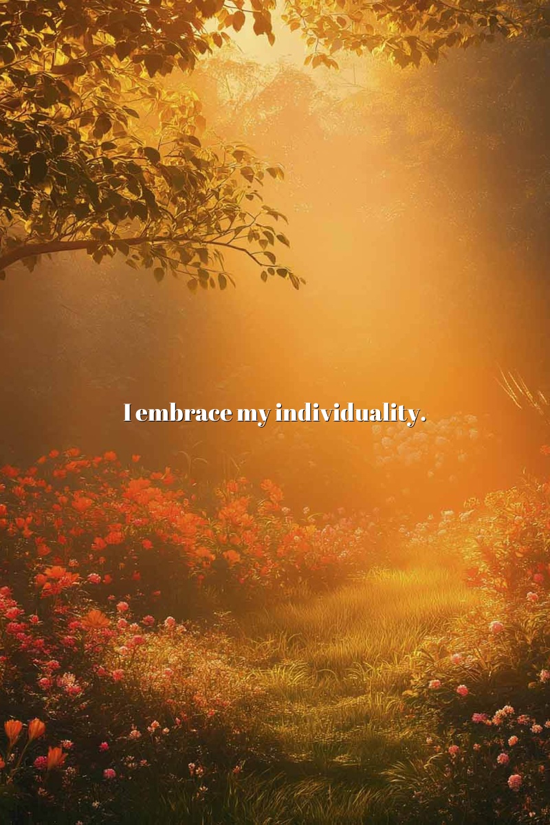 I embrace my individuality.