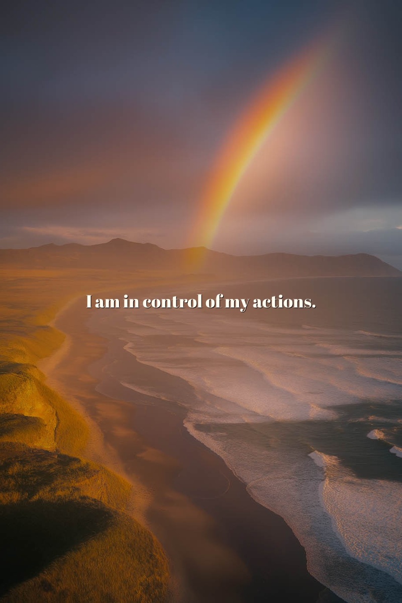 I am in control of my actions.