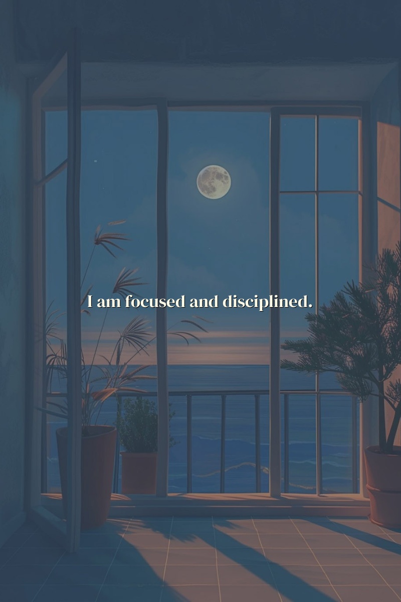 I am focused and disciplined.