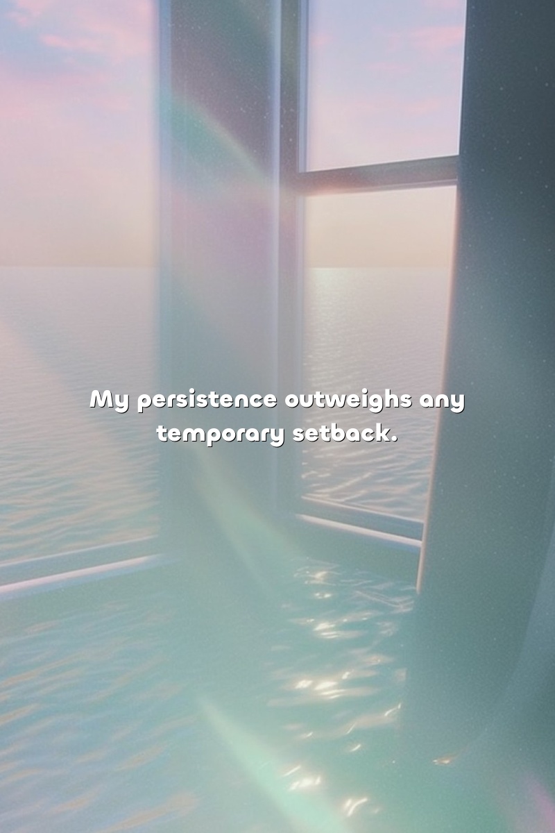 My persistence outweighs any temporary setback.