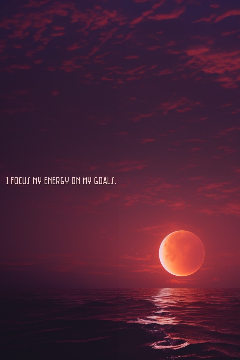 I focus my energy on my goals.