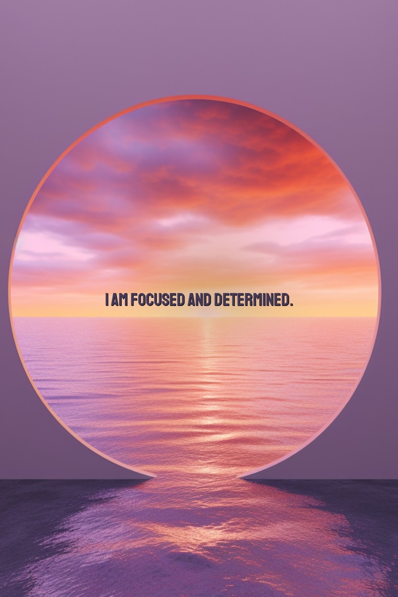 I am focused and determined.