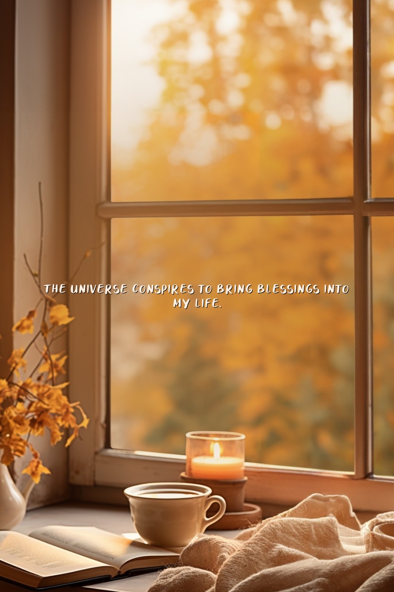 The universe conspires to bring blessings into my life.
