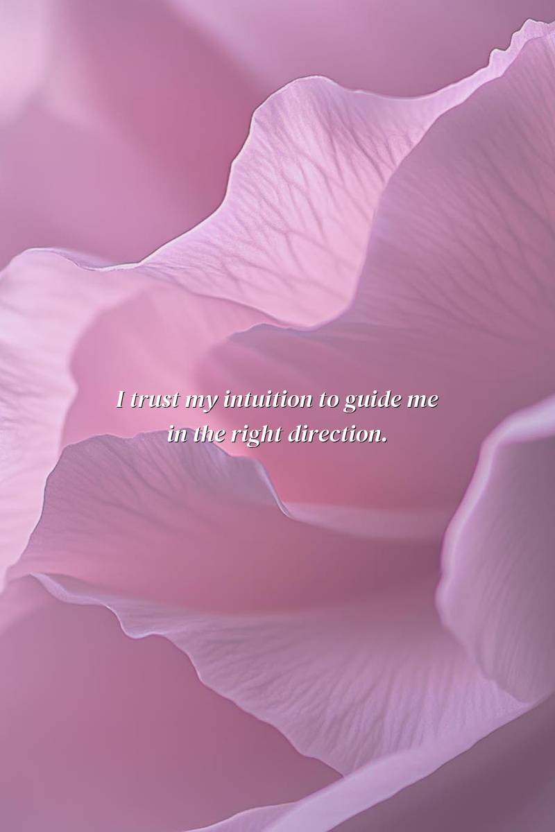I trust my intuition to guide me in the right direction.