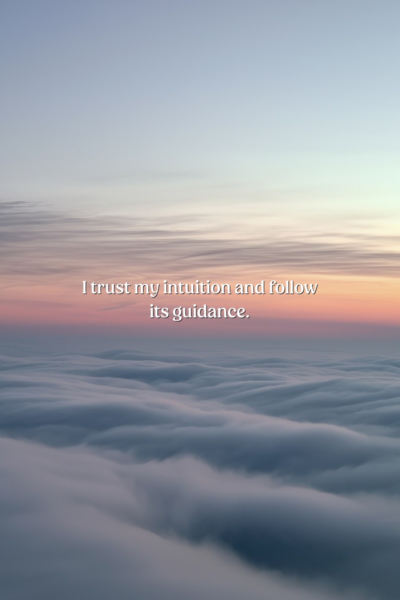 I trust my intuition and follow its guidance.
