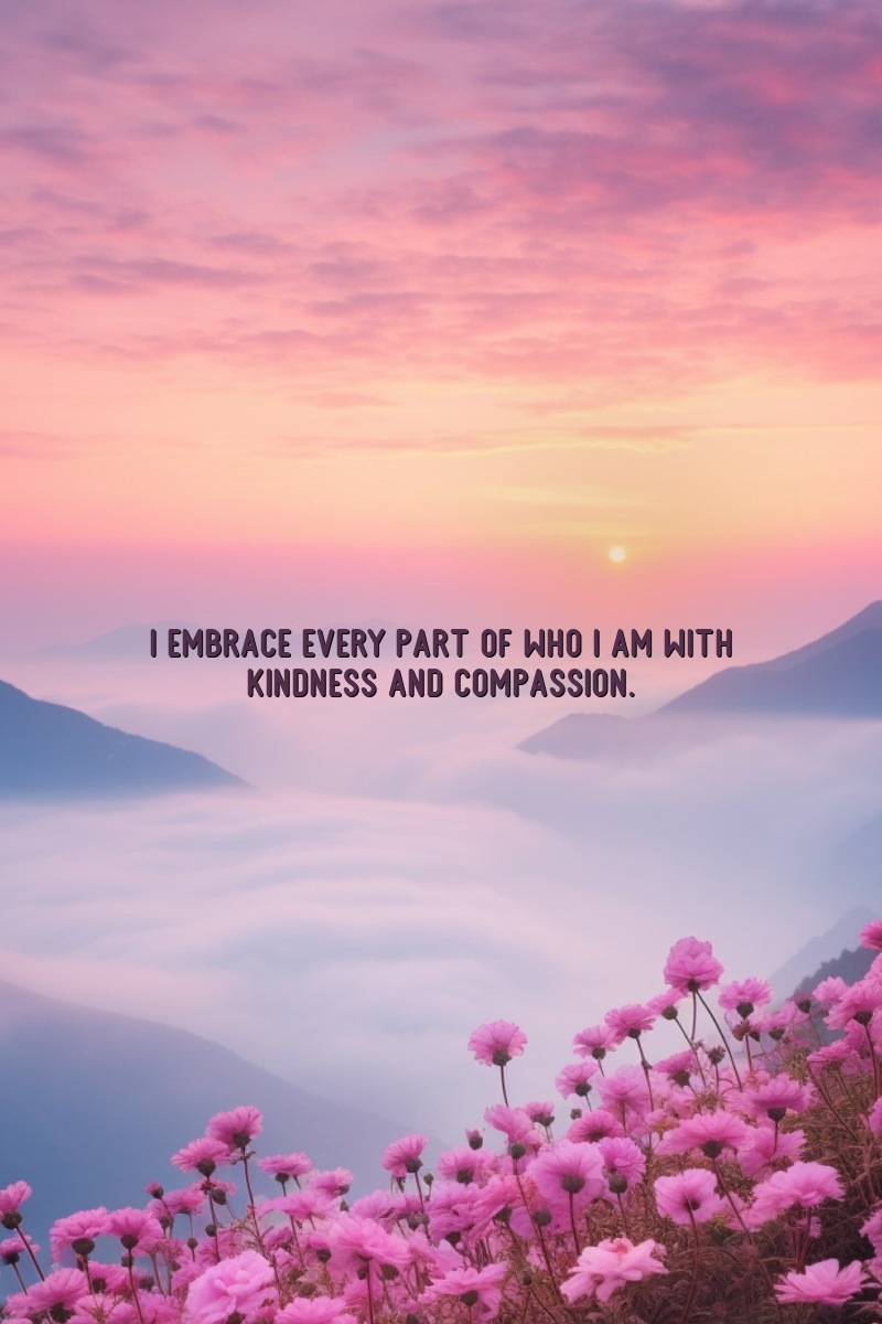 I embrace every part of who I am with kindness and compassion.