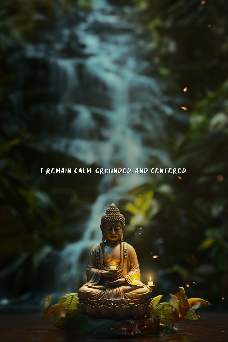 I remain calm, grounded, and centered.