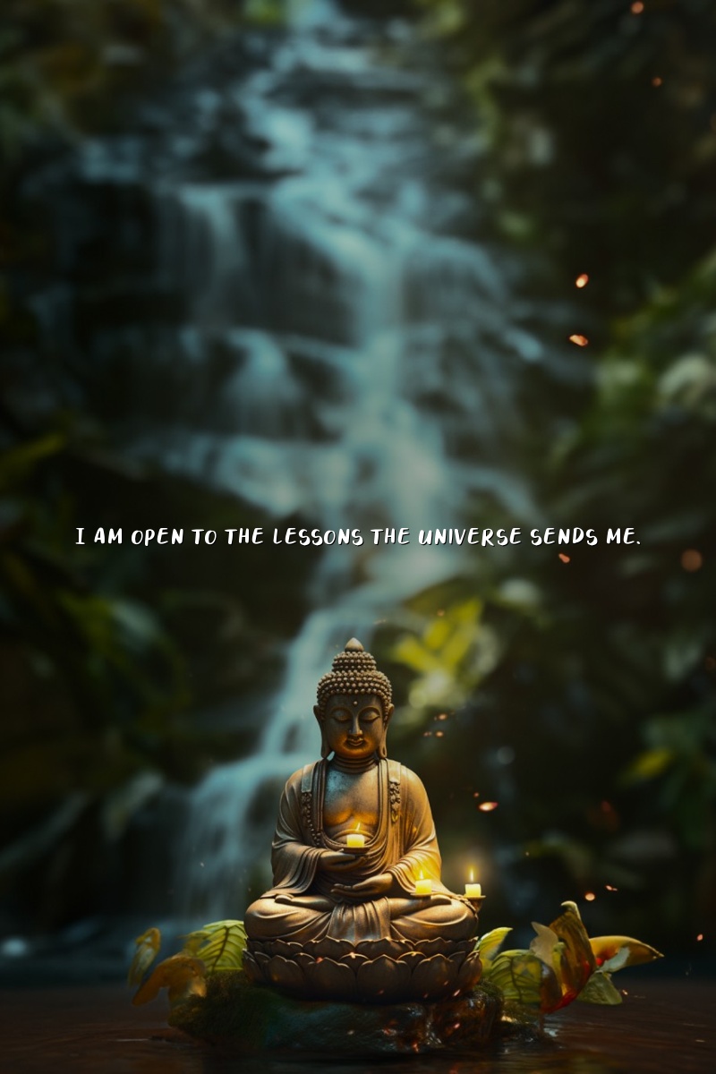 I am open to the lessons the Universe sends me.