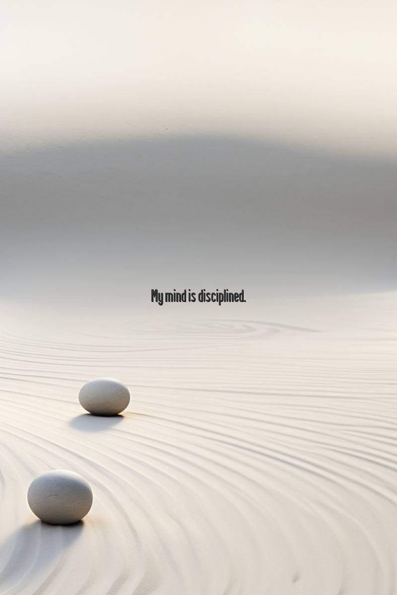 My mind is disciplined.