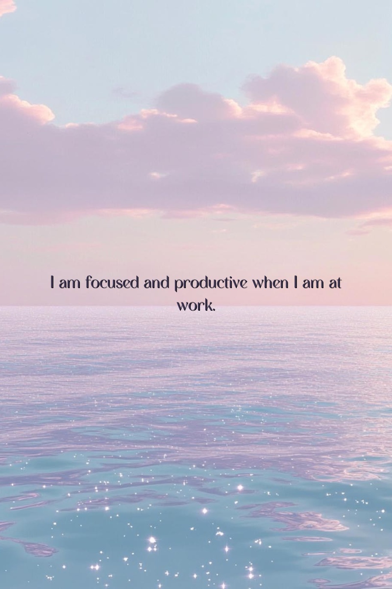 I am focused and productive when I am at work.