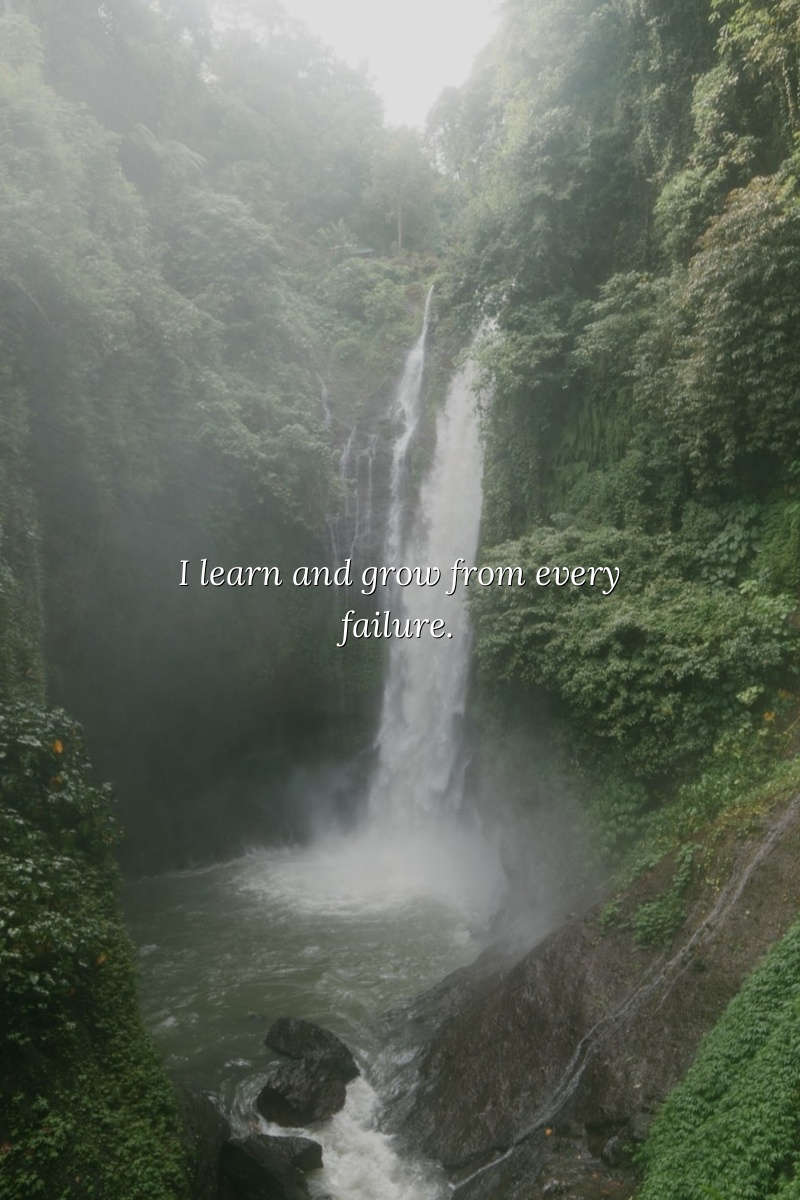 I learn and grow from every failure.
