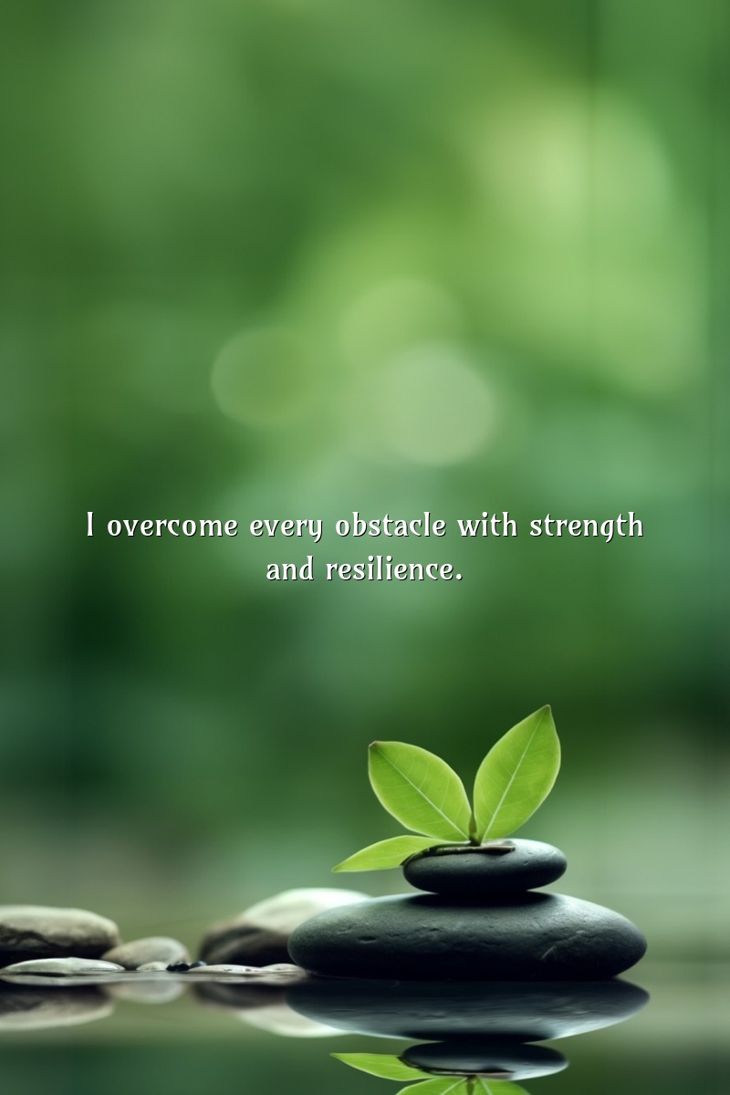I overcome every obstacle with strength and resilience.
