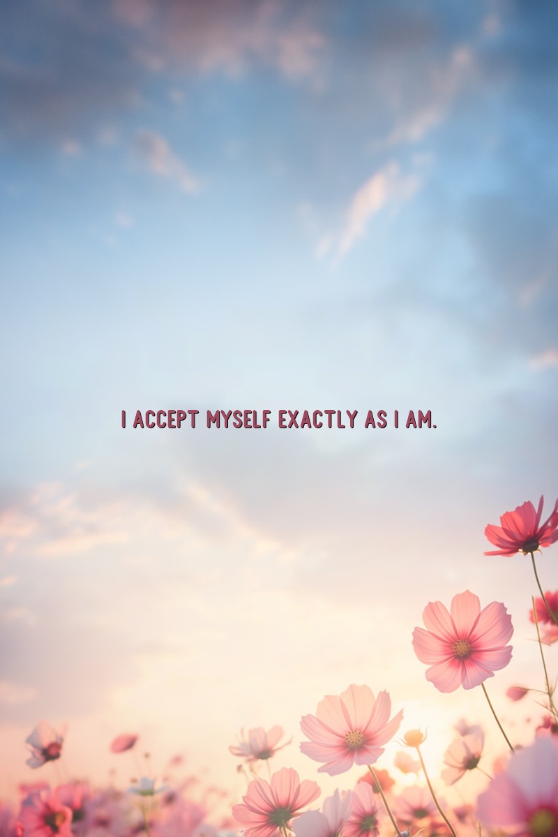 I accept myself exactly as I am.