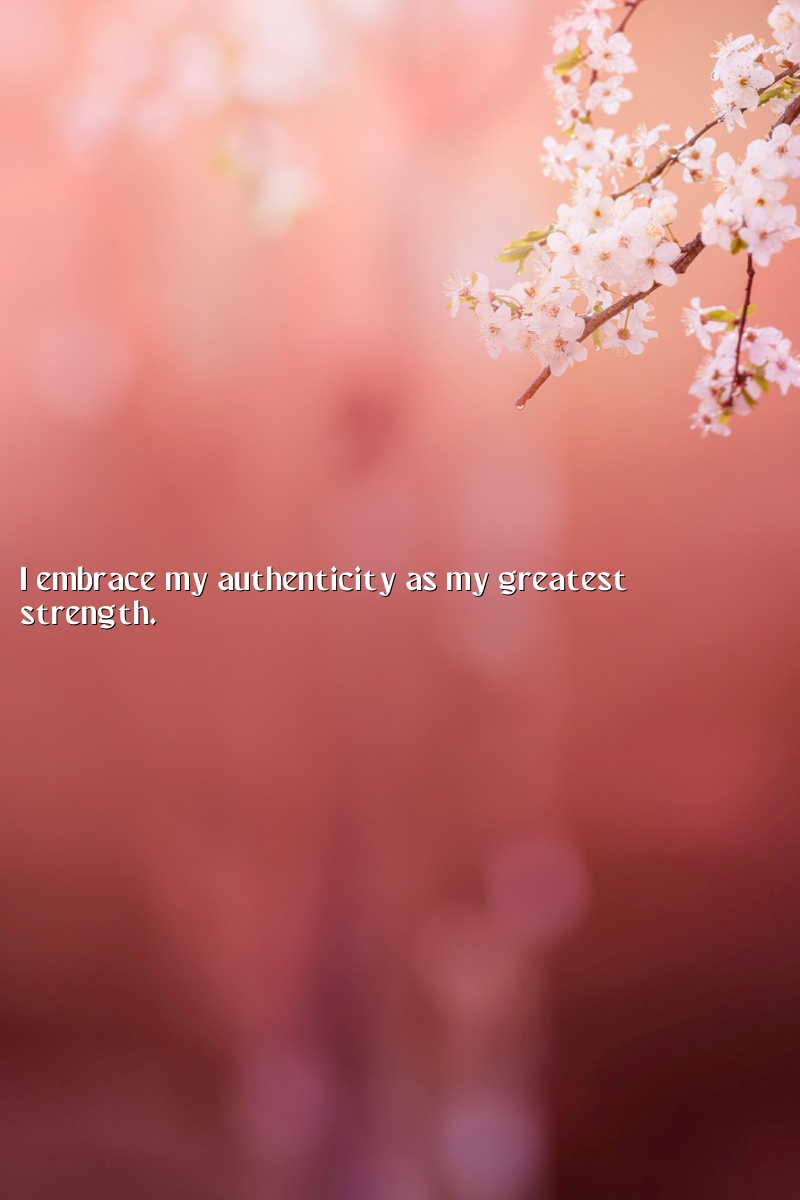 I embrace my authenticity as my greatest strength.