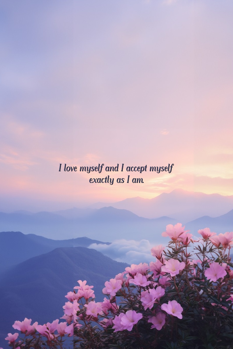 I love myself and I accept myself exactly as I am.