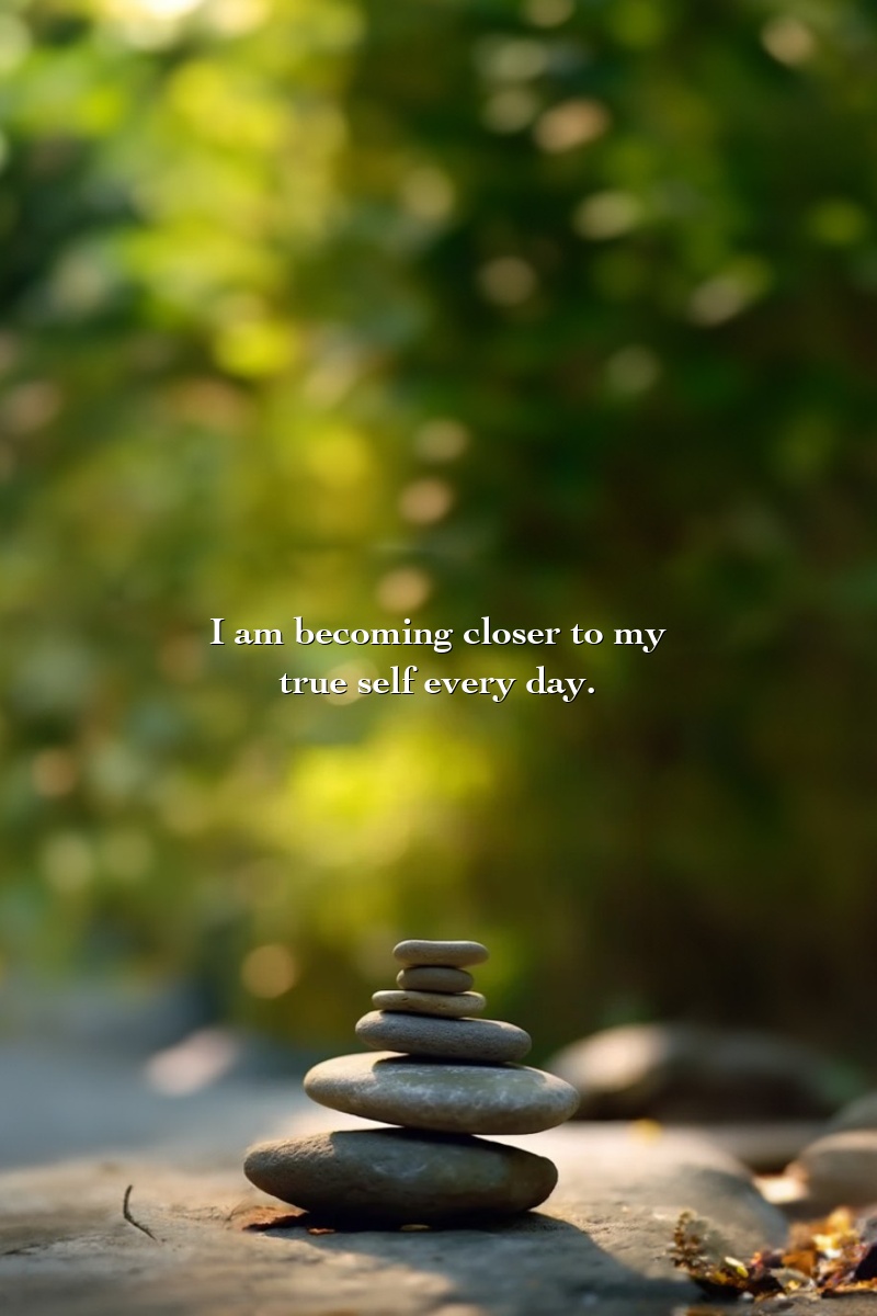 I am becoming closer to my true self every day.