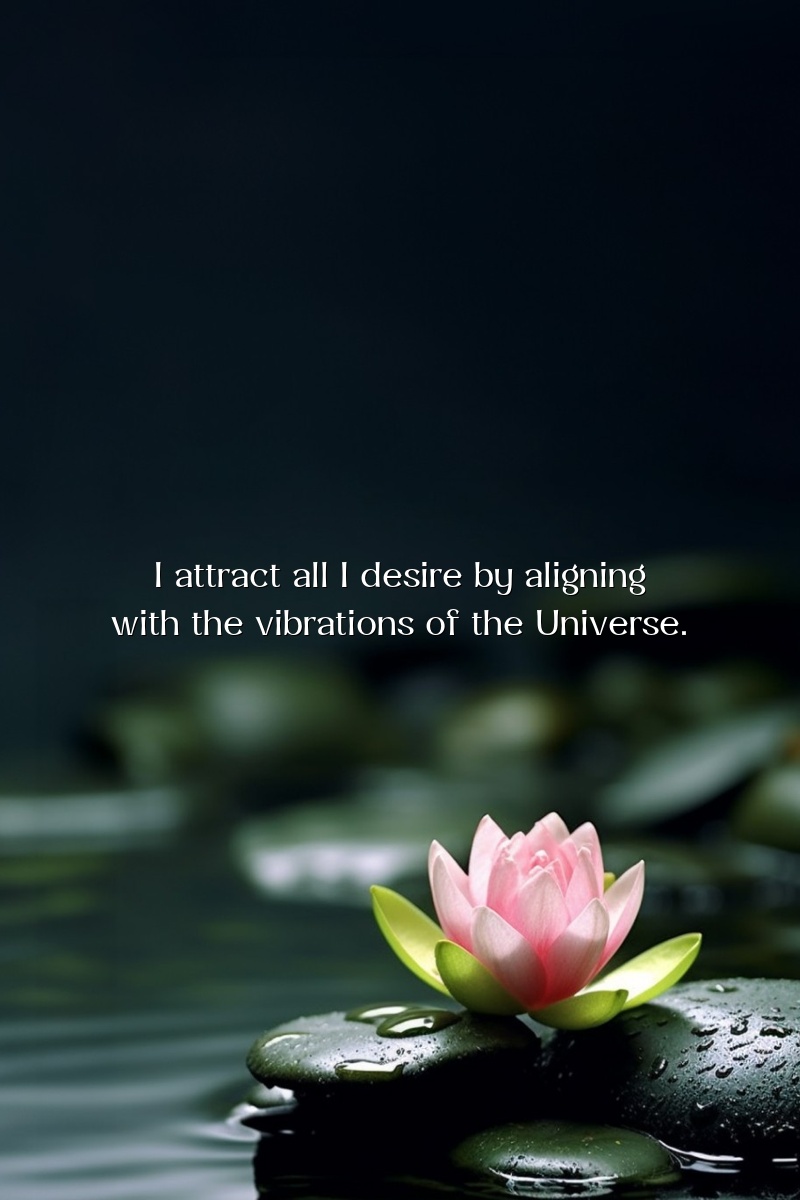 I attract all I desire by aligning with the vibrations of the Universe.
