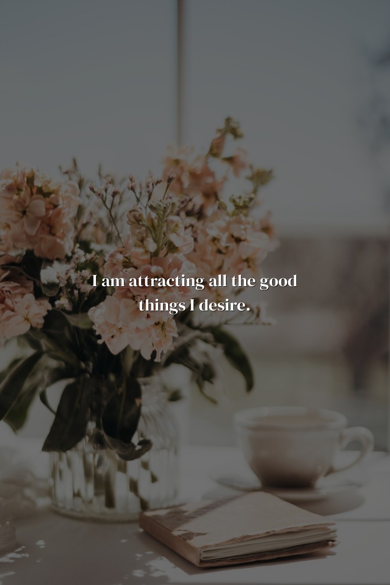 I am attracting all the good things I desire.