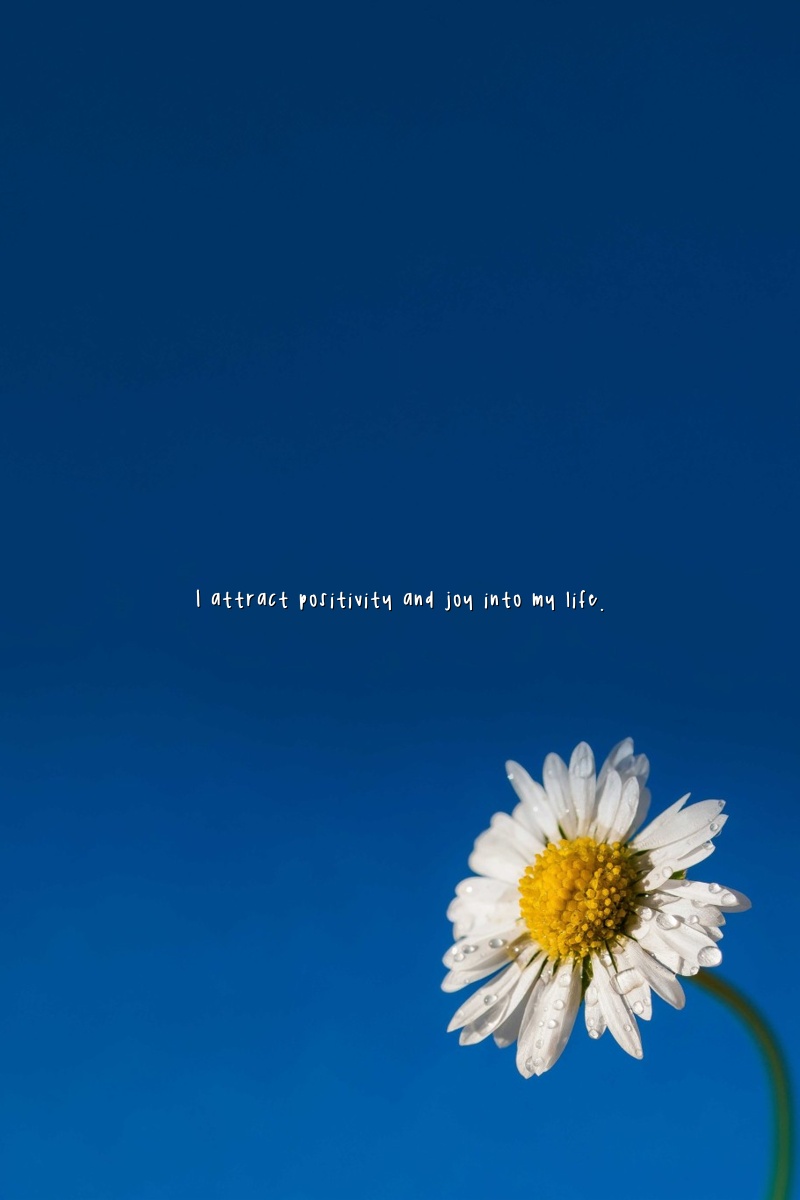I attract positivity and joy into my life.